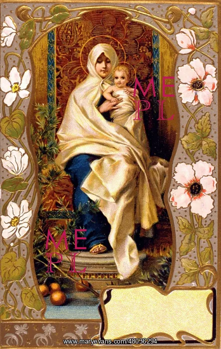  : Madonna and Child with flowers