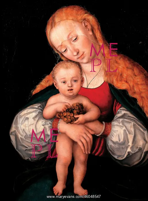 : Madonna with child and grapes : Madonna with child and grapes