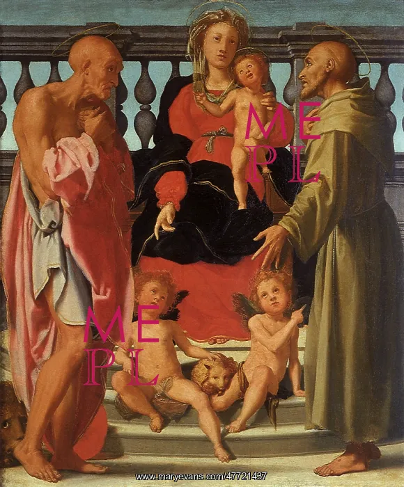 : Madonna & Child with Jerome & Francis & Two Angels : Madonna & Child with Jerome & Francis & Two Angels