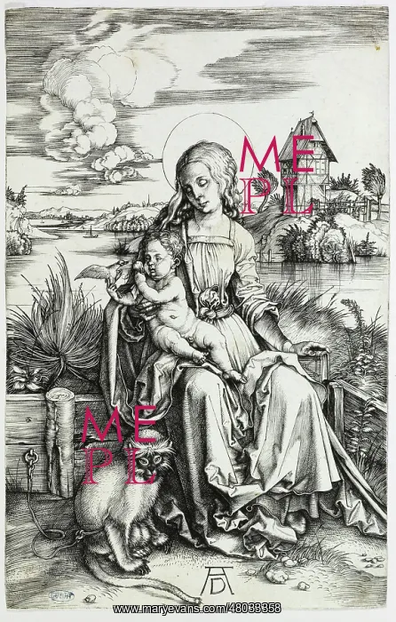 : Madonna and Child with monkey : Madonna and Child with monkey
