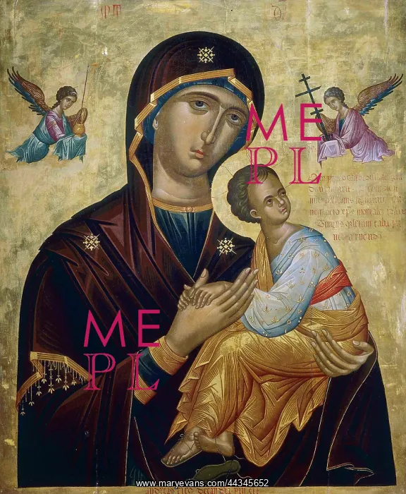 : Madonna and Child, painted panel : Madonna and Child, painted panel
