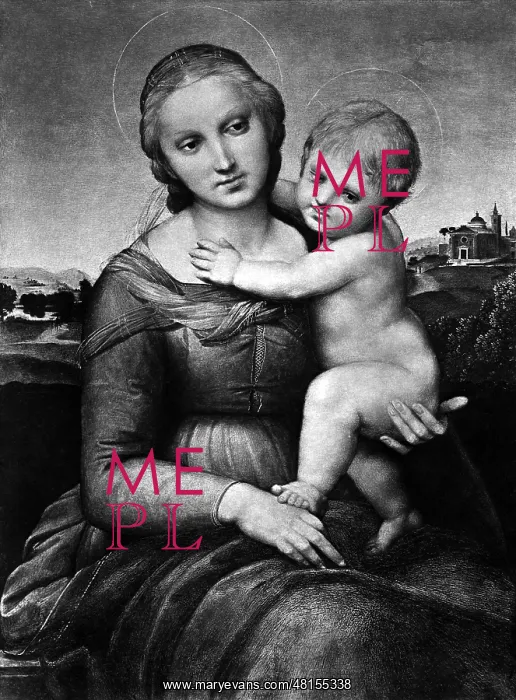 : Madonna and Child, after Raphael : Madonna and Child, after Raphael