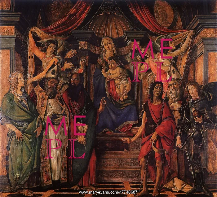: Madonna and Child with Saints, by Botticelli : Madonna and Child with Saints, by Botticelli