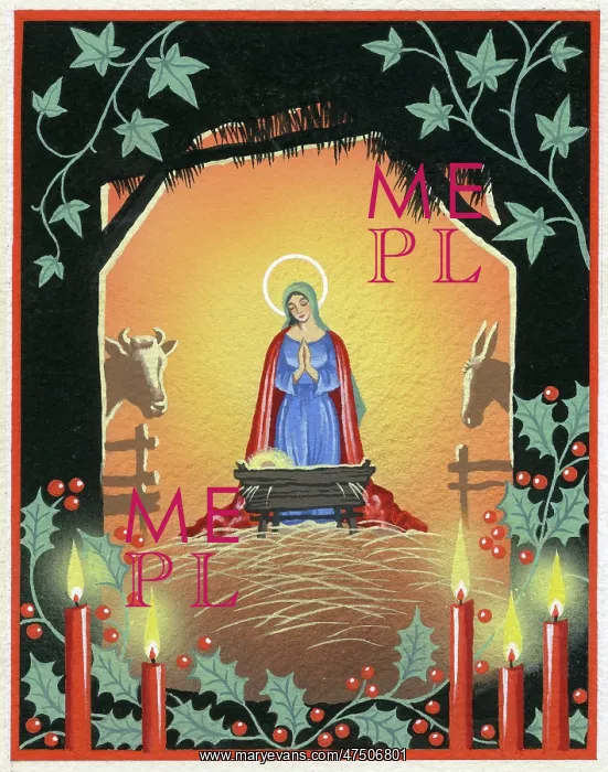 : Madonna and Child in the Stable : Madonna and Child in the Stable
