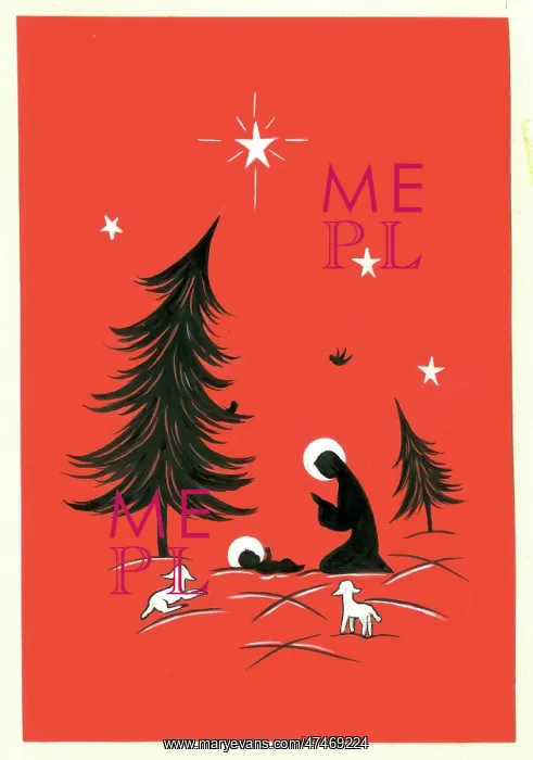 : Madonna and Child ? two-colour design : Madonna and Child ? two-colour design