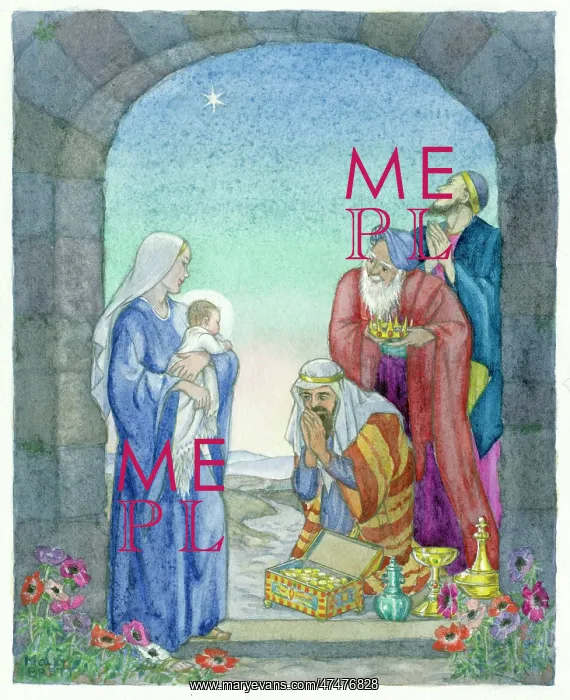 : Madonna and Child with three wise men : Madonna and Child with three wise men