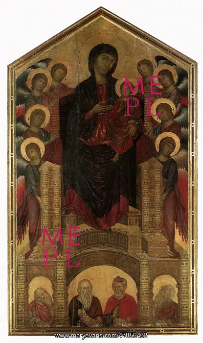 : Madonna Enthroned, by Cimabue : Madonna Enthroned, by Cimabue