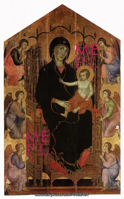 : Madonna Enthroned, by Duccio : Madonna Enthroned, by Duccio