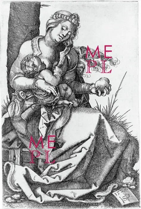 : Madonna With The Pear, by Hans Sebald Beham, ? : Madonna With The Pear, by Hans Sebald Beham, ?