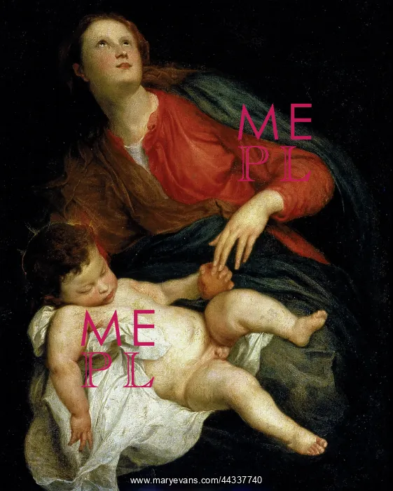 : Madonna with Sleeping Child, by Van Dyck : Madonna with Sleeping Child, by Van Dyck