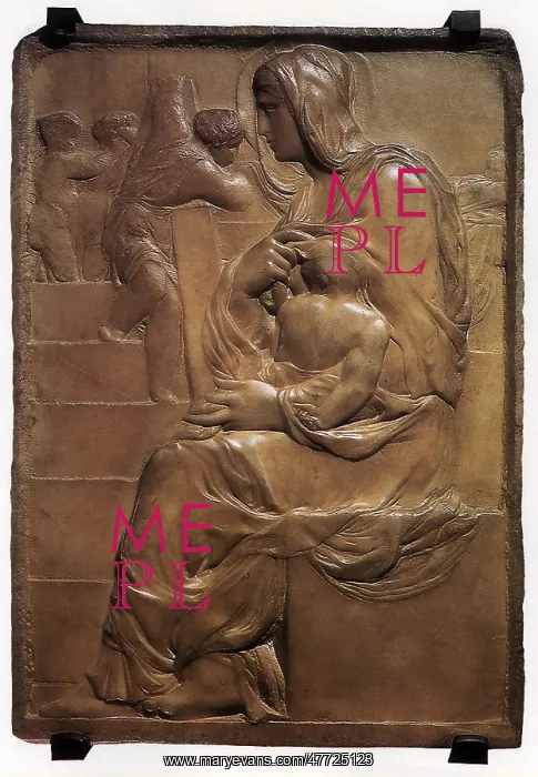 : Madonna of the Stairs, by Michelangelo : Madonna of the Stairs, by Michelangelo