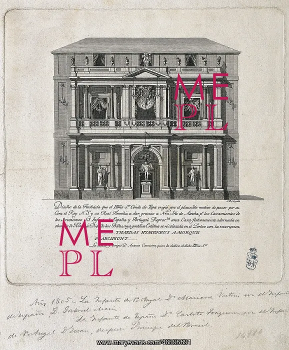 : Madrid (1805). Facad eproject for the Palace : Madrid (1805). Facad eproject for the Palace