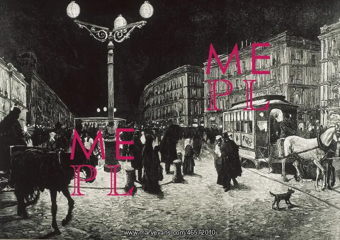 : Madrid (1878). The Puerta del Sol enlightened : Madrid (1878). The Puerta del Sol enlightened