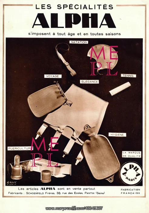 : Magazine Advertisement for Alpha rubber products : Magazine Advertisement for Alpha rubber products
