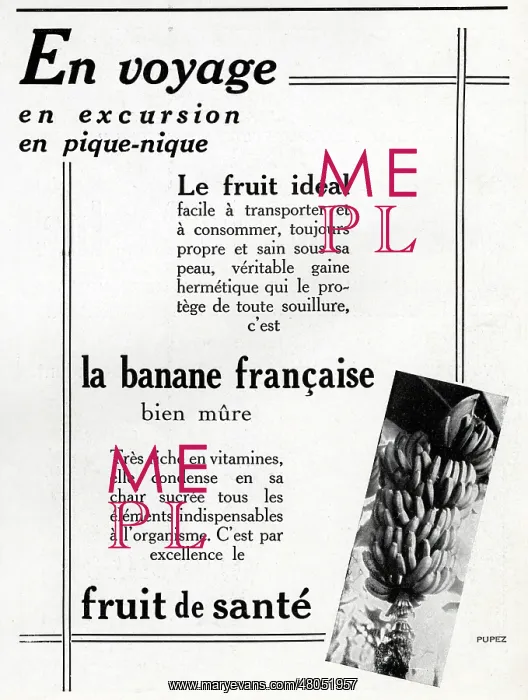 : Magazine Advertisement for bananas : Magazine Advertisement for bananas