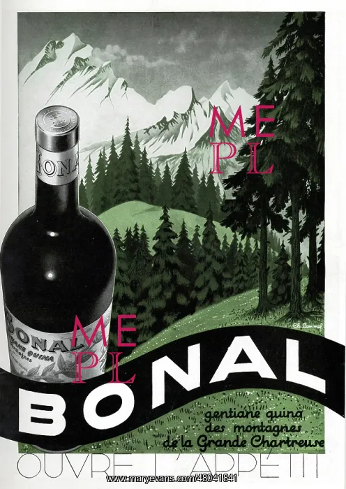 : Magazine Advertisement for Bonal aperitif : Magazine Advertisement for Bonal aperitif