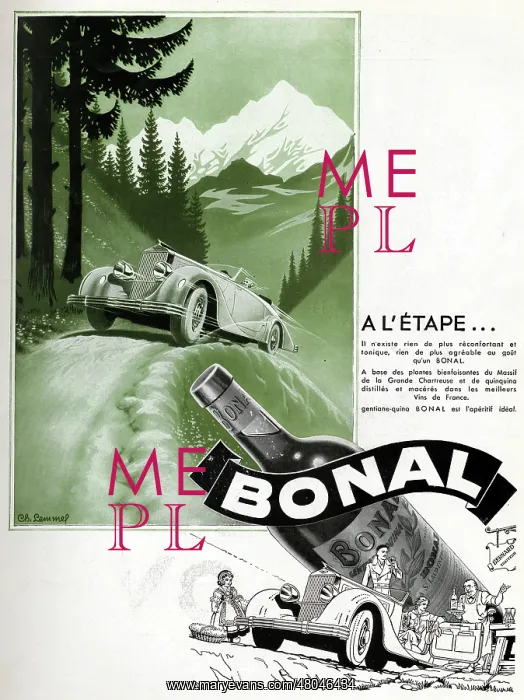 : Magazine Advertisement for Bonal aperitif : Magazine Advertisement for Bonal aperitif