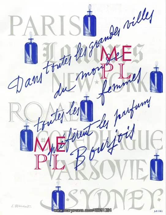 : Magazine Advertisement for Bourjois perfumes : Magazine Advertisement for Bourjois perfumes