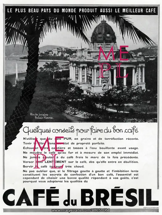 : Magazine Advertisement for Brazilian coffee : Magazine Advertisement for Brazilian coffee