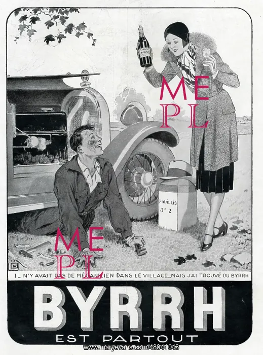 : Magazine Advertisement for Byrrh aperitif : Magazine Advertisement for Byrrh aperitif
