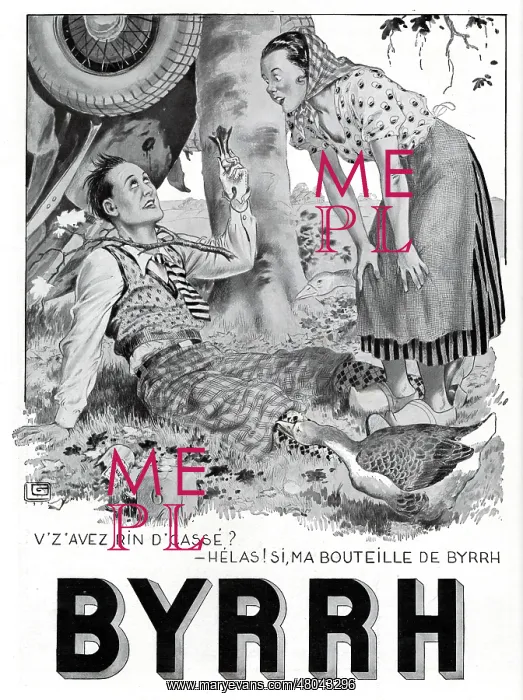 : Magazine Advertisement for Byrrh aperitif : Magazine Advertisement for Byrrh aperitif