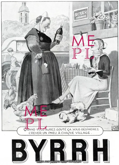 : Magazine Advertisement for Byrrh aperitif : Magazine Advertisement for Byrrh aperitif