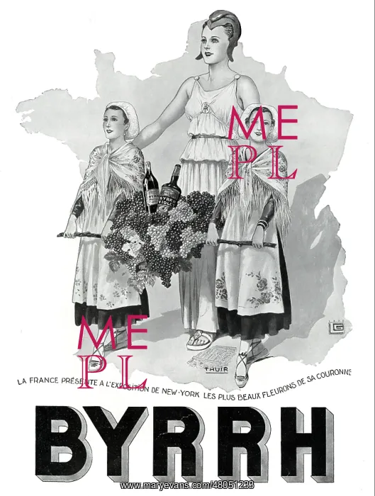 : Magazine Advertisement for Byrrh aperitif : Magazine Advertisement for Byrrh aperitif
