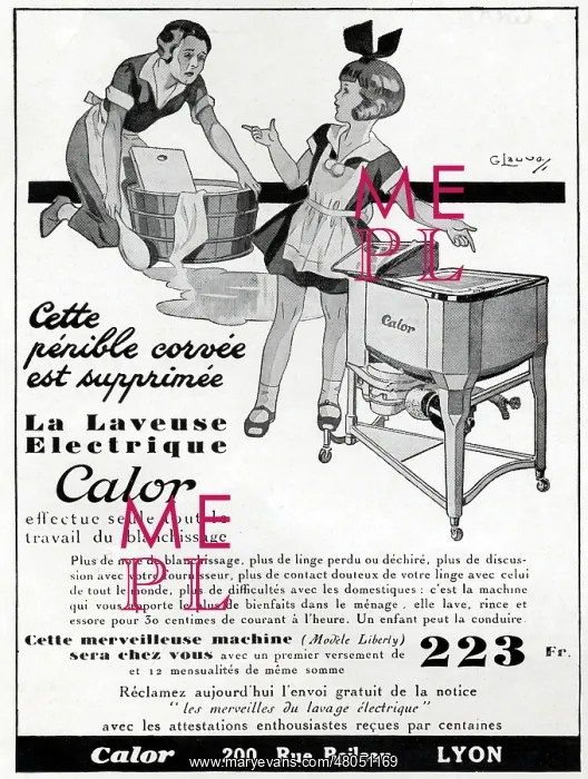 : Magazine Advertisement for Calor washing machines : Magazine Advertisement for Calor washing machines