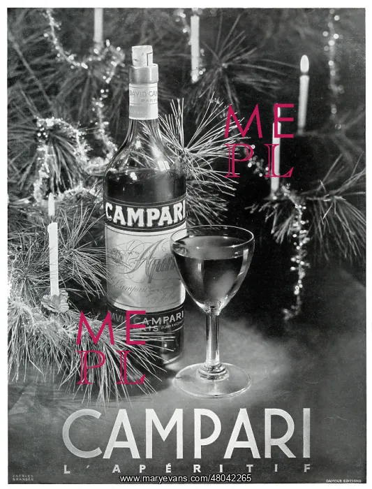 : Magazine Advertisement for Campari aperitif : Magazine Advertisement for Campari aperitif