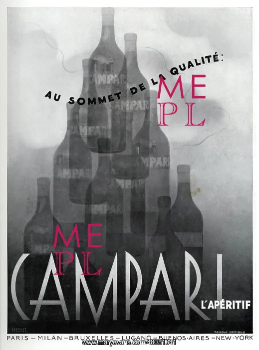 : Magazine Advertisement for Campari aperitif : Magazine Advertisement for Campari aperitif
