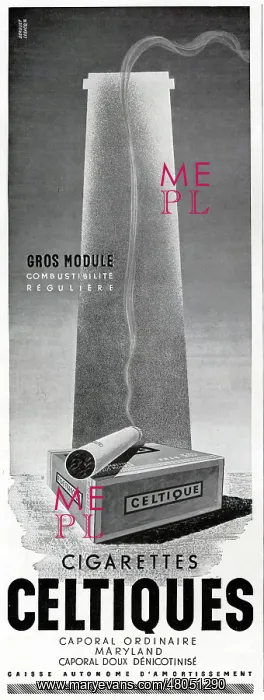 : Magazine Advertisement for Celtique cigarettes : Magazine Advertisement for Celtique cigarettes