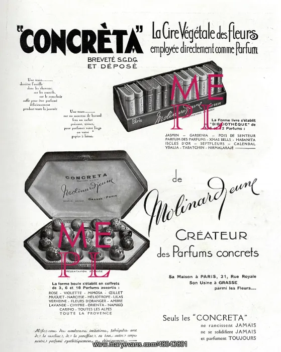 : Magazine Advertisement for Concreta perfumes : Magazine Advertisement for Concreta perfumes