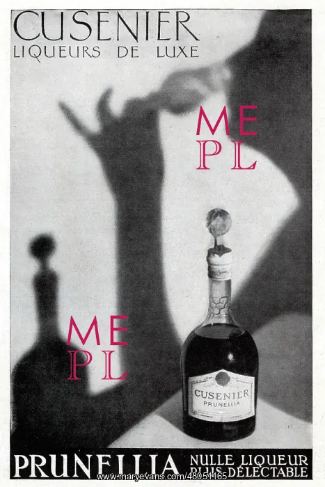 : Magazine Advertisement for Cusenier Prunellia liqueur : Magazine Advertisement for Cusenier Prunellia liqueur