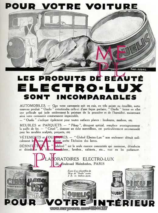 : Magazine Advertisement for Electro-Lux products : Magazine Advertisement for Electro-Lux products
