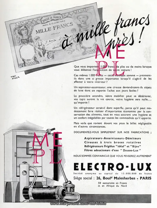  : Magazine Advertisement for Electro-Lux products