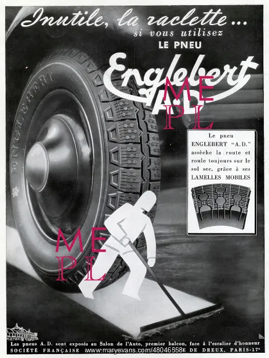 : Magazine Advertisement for Englebert tyres : Magazine Advertisement for Englebert tyres