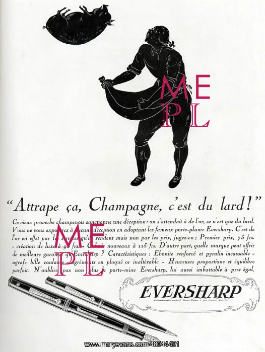 : Magazine Advertisement for Eversharp pens and pencils : Magazine Advertisement for Eversharp pens and pencils