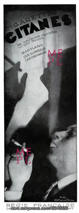 : Magazine Advertisement for Gitanes cigarettes : Magazine Advertisement for Gitanes cigarettes