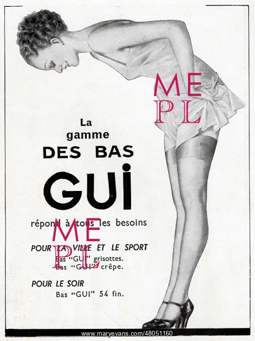 : Magazine Advertisement for Gui stockings : Magazine Advertisement for Gui stockings