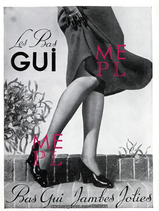 : Magazine Advertisement for Gui stockings : Magazine Advertisement for Gui stockings