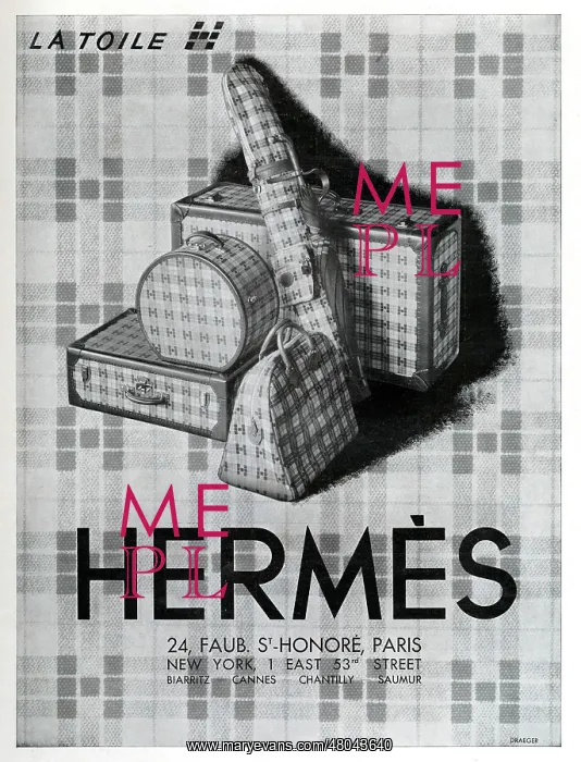 : Magazine Advertisement for Hermes fabrics : Magazine Advertisement for Hermes fabrics