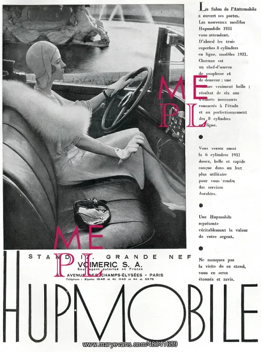 : Magazine Advertisement for the Hupmobile car : Magazine Advertisement for the Hupmobile car