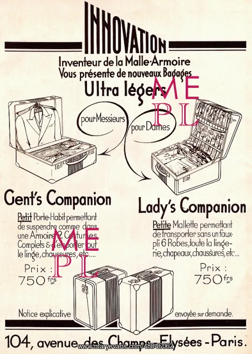 : Magazine Advertisement for Innovation suitcases : Magazine Advertisement for Innovation suitcases