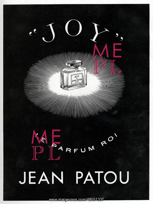 : Magazine Advertisement for Jean Patou perfume : Magazine Advertisement for Jean Patou perfume