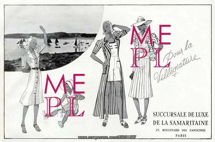 : Magazine Advertisement for La Samaritaine stores : Magazine Advertisement for La Samaritaine stores