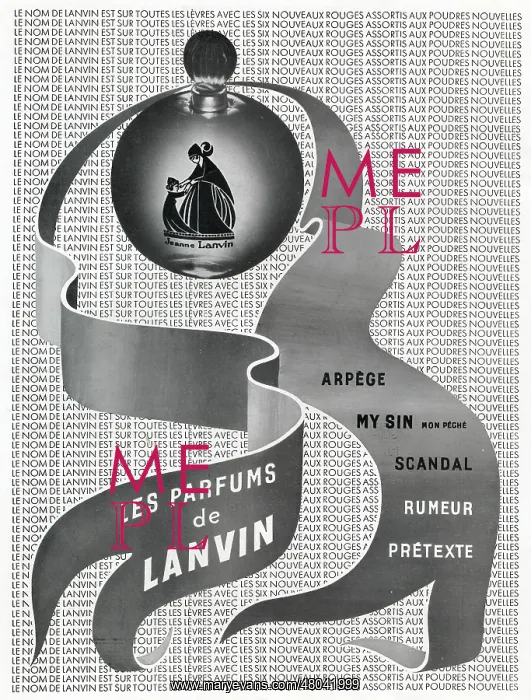 : Magazine Advertisement for Lanvin perfumes : Magazine Advertisement for Lanvin perfumes