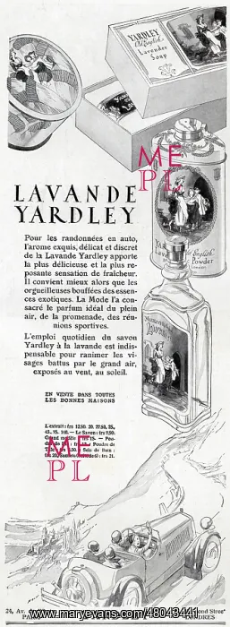 : Magazine Advertisement for Lavande Yardley : Magazine Advertisement for Lavande Yardley