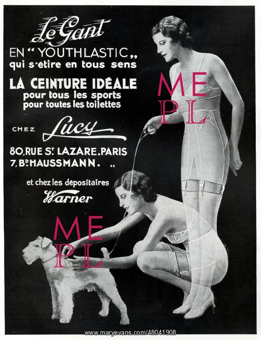 : Magazine Advertisement for Le Gant girdle : Magazine Advertisement for Le Gant girdle