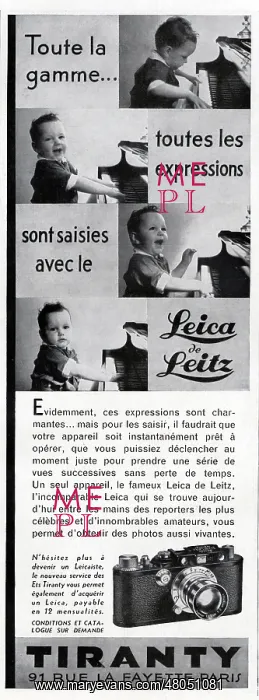 : Magazine Advertisement for Leica cameras : Magazine Advertisement for Leica cameras