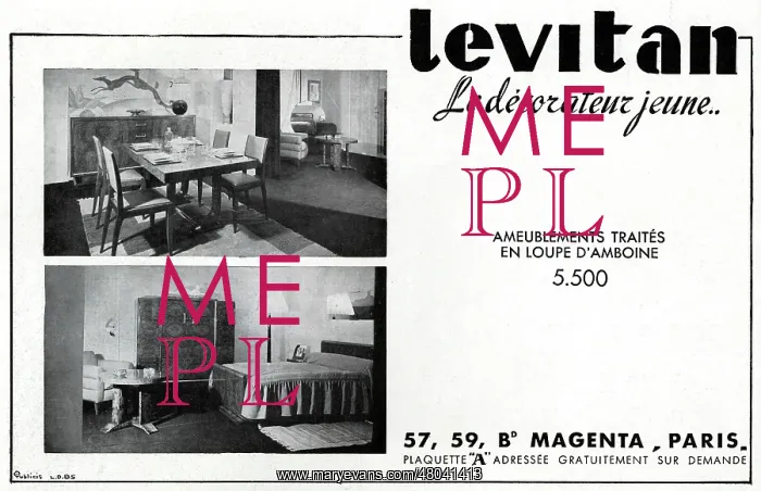 : Magazine Advertisement for Levitan interior design : Magazine Advertisement for Levitan interior design